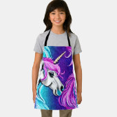 Tablier Imaginaire blanc Unicorn sans couture Motif (Insitu)