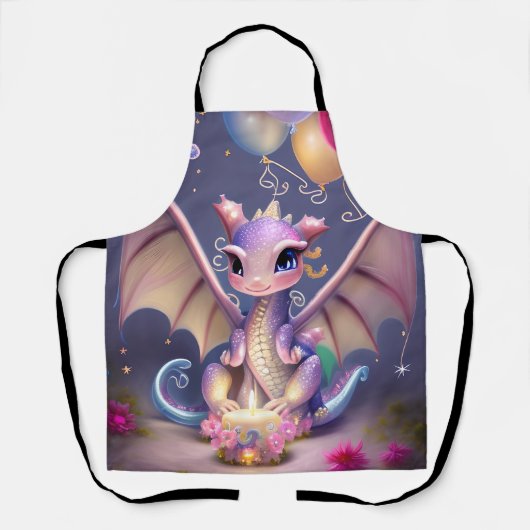 Tablier Imaginaire Cute Kawaii bébé dragon (Recto)