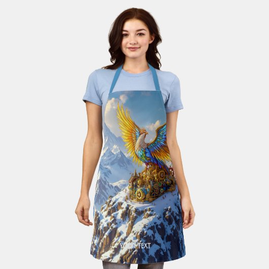 Tablier Imaginaire Cute Steampunk Mountains Phoenix (Porté)