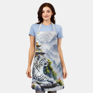 Tablier Imaginaire Cute White Leopard Mountains