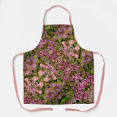 Tablier Imaginaire FLEURI EN BOURGOGNE, ROSE PALE ET VERT (Recto)