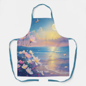 Tablier Imaginaire Mignonne Fleurs Roses De Mer (Recto)