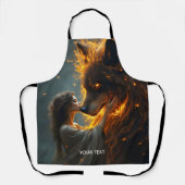 Tablier Imaginaire Mignonne Wolf Feu de fille (Recto)