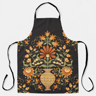 Tablier Imaginaire moghol : Opulence florale rétro