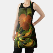 Tablier Imaginaire Plante Abstrait rouille verte Brown fra (Insitu)