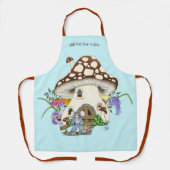 Tablier Imaginaire Souris Champignon Maison Floral (Recto)