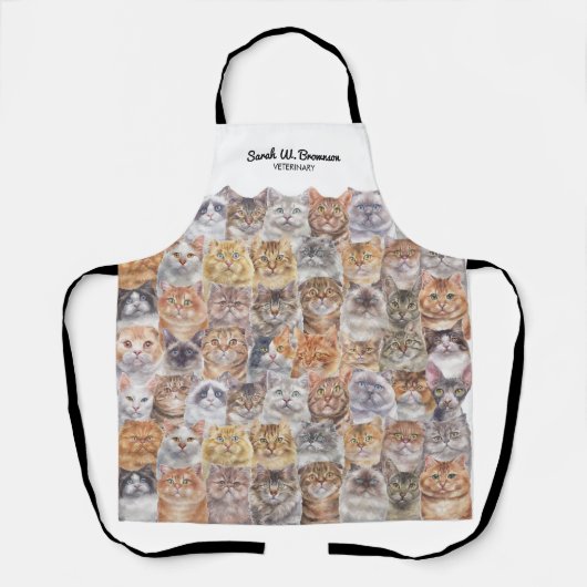 Tablier Impression à motif de chats (Recto)