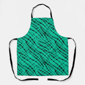Tablier Impression abstraite de tigre turquoise vert (Recto)