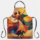 Tablier Impression d'art de couple africain dansant (Recto)
