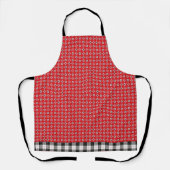 Tablier Impression de bandana boho rouge (Recto)