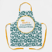 Tablier Impression de cuisine florale élégante (Recto)