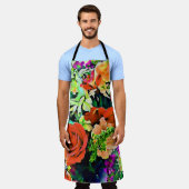 Tablier Impression de fleurs tropicales florales (Porté)