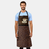 Tablier Impression de grains de café / Impression pour ama (Porté)