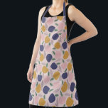 Tablier Impression de Motif Apple Abstrait couleur mignonn<br><div class="desc">Tablier d'impression couleur abstrait motif pomme et coordination des sangles couleur violet.</div>