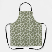 Tablier Impression de vache verte Sage (Recto)