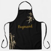 Tablier Impression d'encre japonaise Design en bambou noir (Recto)