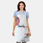 Tablier Impression d'encre japonaise Sakura et Fuji Design (Porté)