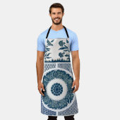 Tablier Impression d'ornement floral classique (Porté)