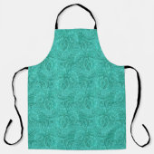 Tablier Impression en cuir turquoise (Recto)