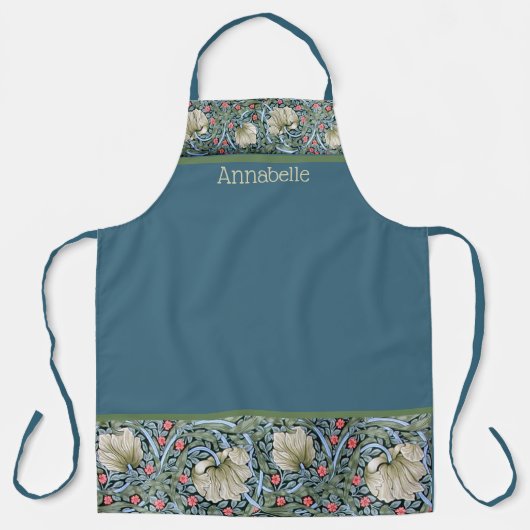 Tablier Impression florale personnalisée de William Morris (Recto)