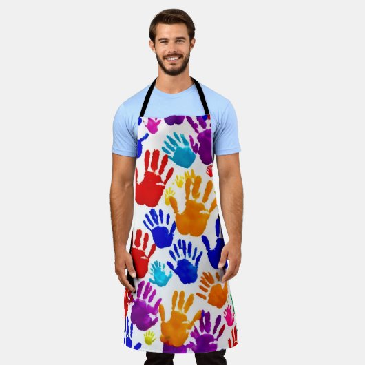 Tablier Impression manuelle colorée (Porté)