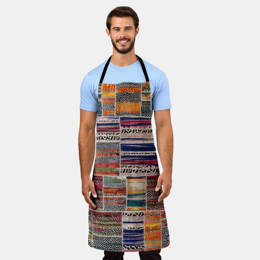 Tablier Impression motif de la surface composée de collage (Porté)