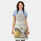 Tablier Impression papillon de calligraphie chic vintage (Porté)