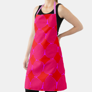 Tablier Impression tendance avec effet mauve rose rouge