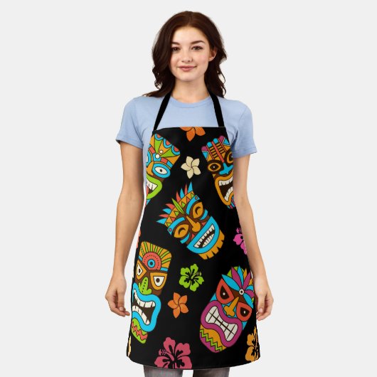 Tablier Impression tropicale hawaïenne (Porté)