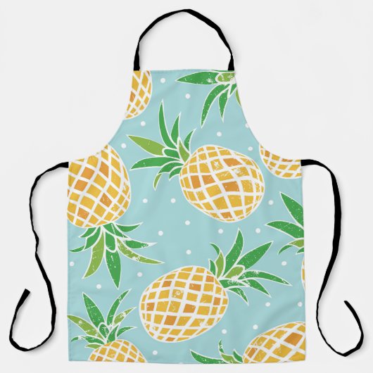 Tablier Impression Tropicale Motif d'ananas en toute trans (Recto)