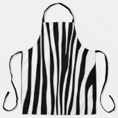 Tablier Impression Zèbre noir et blanc (Recto)