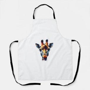 Tablier Impressionnisme coloré Style Giraffe Amoureux des