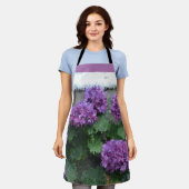 Tablier Impressionniste Courbe Hydrangée (Porté)