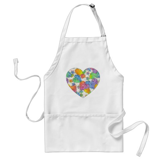 Tablier Impressionniste Pastel Valentine Hearts (Devant)
