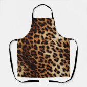 Tablier Imprimé Animal Léopard Crème Marron (Recto)