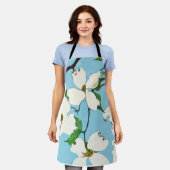 Tablier imprimé de fleurs de bois (Porté)