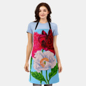 Tablier imprimé de fleurs de peaux (Porté)