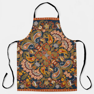 Tablier imprimé en cachemire vintage, foulard à col de s