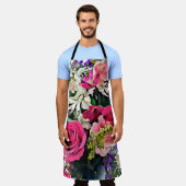 Tablier Imprimé floral tropical de fleurs omniprésentes (Porté)