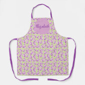 tablier imprimé partout avec fleur de lilas rose p (Recto)