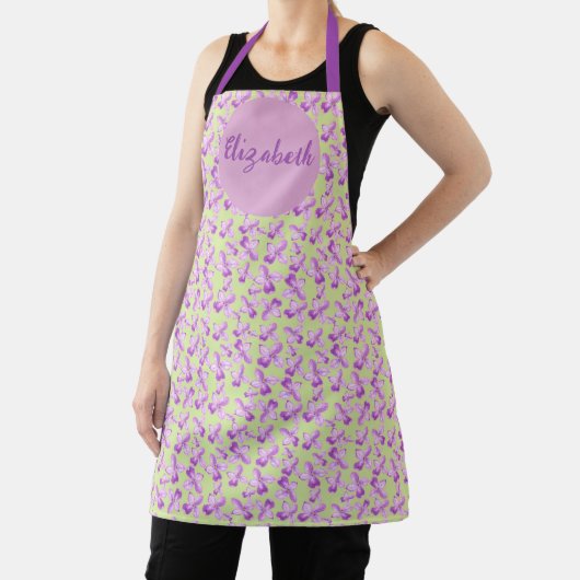 tablier imprimé partout avec fleur de lilas rose p (Insitu)