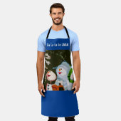 Tablier Imprimé Partout Snowmen Chantant...La La La ! (Porté)