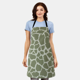 Tablier Imprimer Giraffe verte Sage