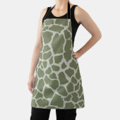 Tablier Imprimer Giraffe verte Sage (Insitu)
