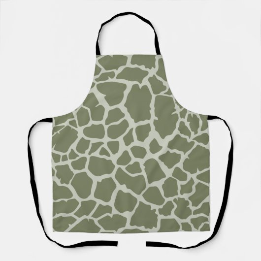 Tablier Imprimer Giraffe verte Sage (Recto)