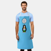 Tablier Indian Flag Talking Ms Penguin Personalized Text (Porté)