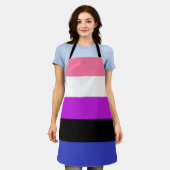 Tablier Indicateur de la fierté du fluide genderfluide (Porté)