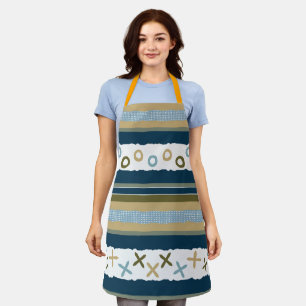 Tablier Indigo Kisses & Hugs Apron personnalisable