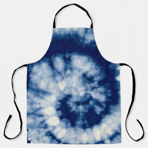 Tablier Indigo Round. Teinture à tarte bohémienne. Psych