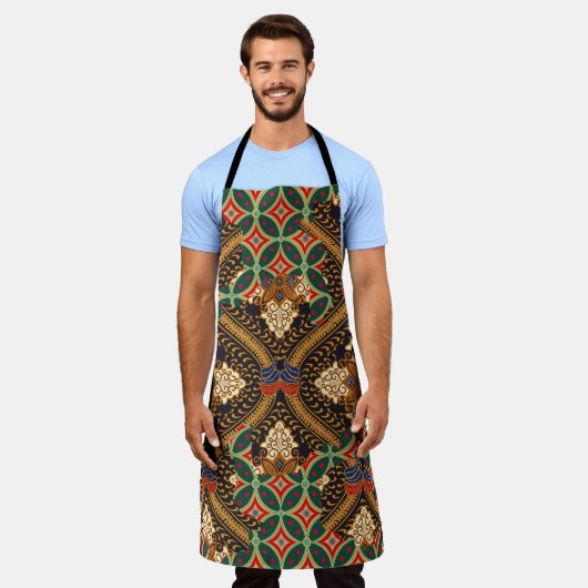 Tablier Indonesian batik motifs with very distinctive plan (Porté)